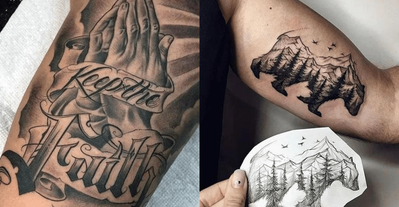 Tetovanie na biceps pre mužov